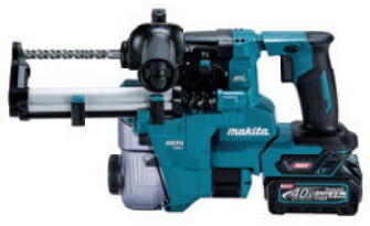 ☆未使用品☆makita マキタ 40Vmax 20mm 充電式ハンマドリル HR010GRDXV バッテリー2個(2.5Ah) 充電器 集じんシステム ケース付 80911