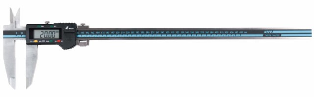 シンワ デジタルノギス 大文字 450mm ホールド機能付 19986 収納ケース付 測定範囲0.01〜450mm 。の通販は