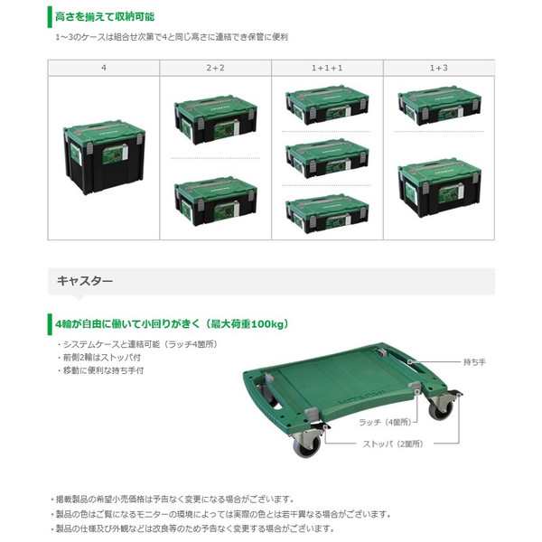 HiKOKI（日立工機） 道具箱 システムケース1 No.0040-2656 サイズ