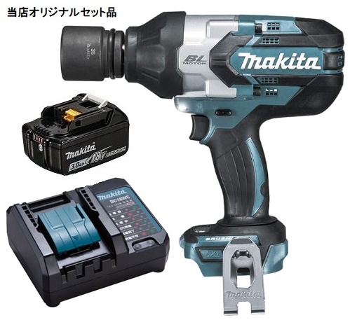 マキタ 充電式インパクトレンチ TW1001DZ+バッテリBL1830B+充電器DC18WC付 18V対応 makita 当店オリジナルセット品