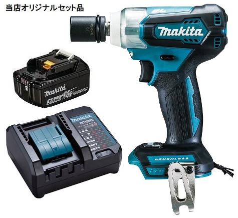 マキタ 充電式インパクトレンチ TW181DZ+バッテリBL1830B+充電器DC18WC付 18V対応 makita 当店オリジナルセット品
