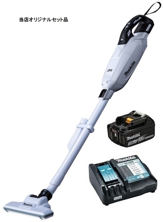 マキタ 充電式クリーナ CL285FDZW(白)+バッテリBL1830B+充電器DC18RF付