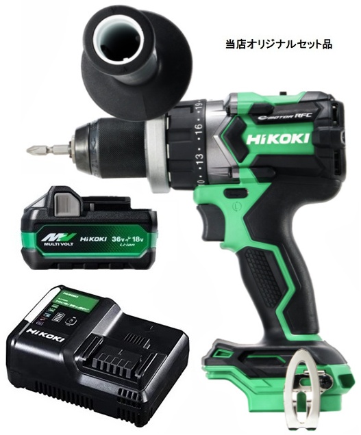 HiKOKI コードレスドライバドリル DS18DC(NN)+バッテリBSL36A18X+充電器UC18YDL2付 18V対応 日立 ハイコーキ 当店オリジナルセット