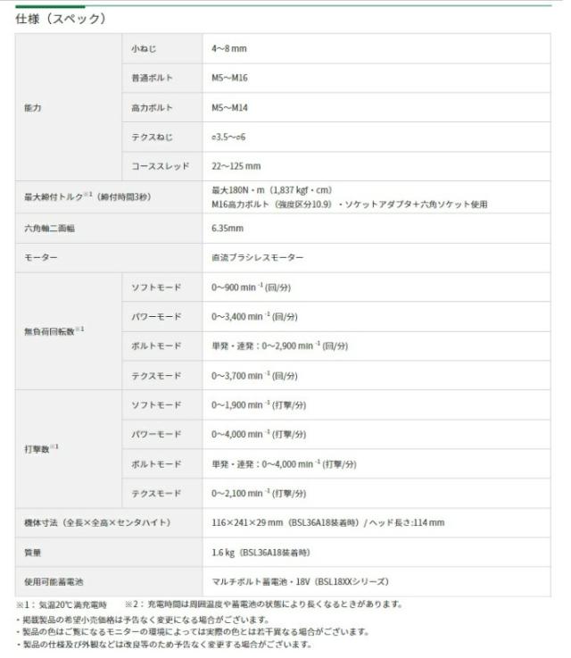 HiKOKI コードレスインパクトドライバ WH18DC(NNR)+バッテリBSL36A18X+充電器UC18YDL2付 18V対応 ハイコーキ 日立 当店オリジナルセット_3