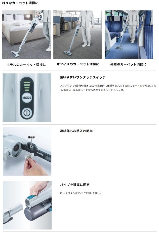 (マキタ) CL004GRDW 充電式クリーナ 白 バッテリBL4025+充電器DC40RA付 サイクロン一体式 集じん容量250ml 40Vmax対応 makita_4