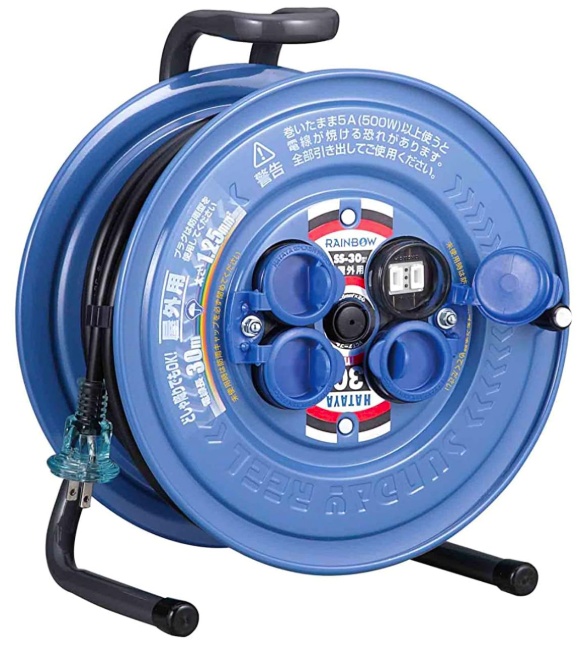 ハタヤ SS-30 サンデーレインボーリール 30m 屋外用 重量5.6kg コードリール HATAYA 405629 ’