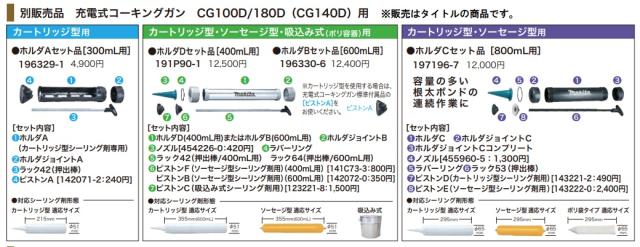 (マキタ) ホルダCセット品 800mL用 197196-7 カートリッジ型・ソーセージ型用 makita