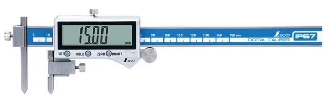 シンワ 19832 デジタルノギス 穴ピッチ測定φ5.0 150mm 防塵防水 。