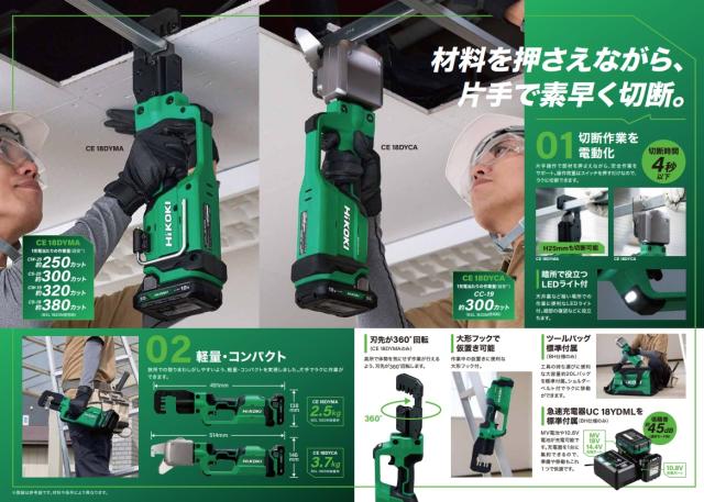 (HiKOKI) CE18DYCA(NN) コードレスCチャンネルカッタ 本体のみ 18V対応 日立 ハイコーキ_7
