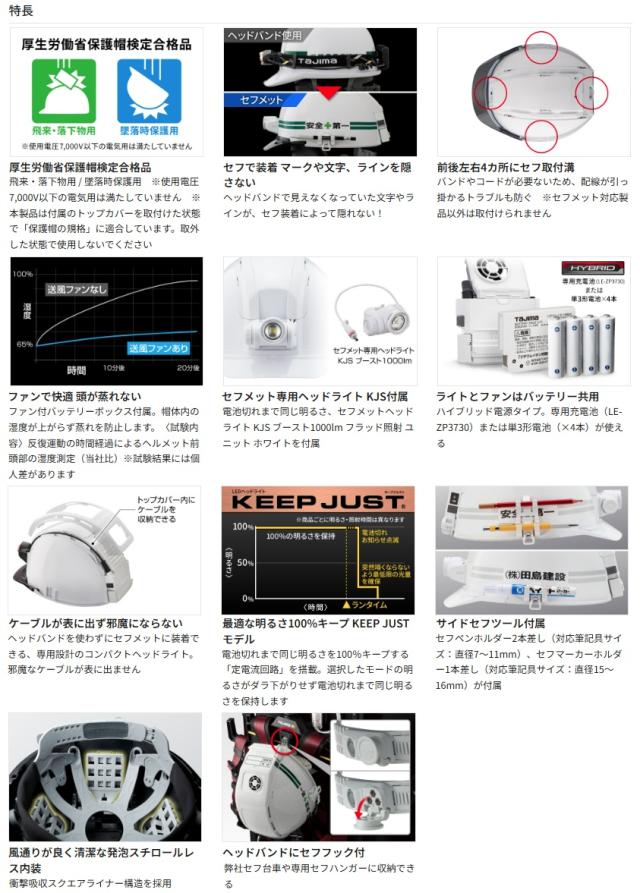 タジマ HSWA1 セフメット アドバンスセット KJS ファン付 ホワイト フルスペックアイテムで揃えたセット品 TJMデザイン TAJIMA 361486 ’