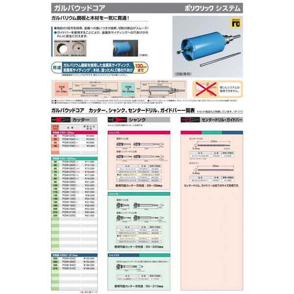 ボッシュ) ガルバウッドコア カッター PGW-060C 刃先径60mmφ 回転専用