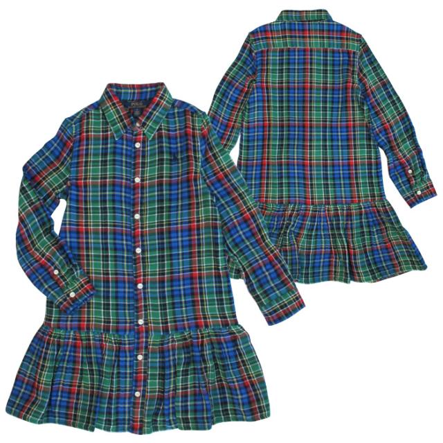 在庫限り ラルフローレン シャツワンピース 長袖 キッズ 子供 女の子 子供服 チェック あす楽対応 定番人気 Conetica Com Mx