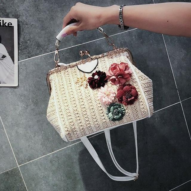 かごバッグ ショルダーバッグ 斜め掛け ショルダーバッグ レディース ハンドバッグ かごバッグ ショルダー 花 がま口の通販はau Pay マーケット Evergreen エバーグリーン