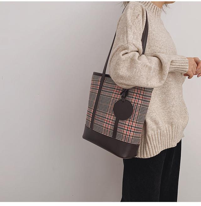 バッグ レディース 冬 トートバッグ レディース 冬 肩掛け チェック 春 冬 インナーポケット付き カジュアル こなれ感 きれいめ の通販はau Pay マーケット Evergreen エバーグリーン