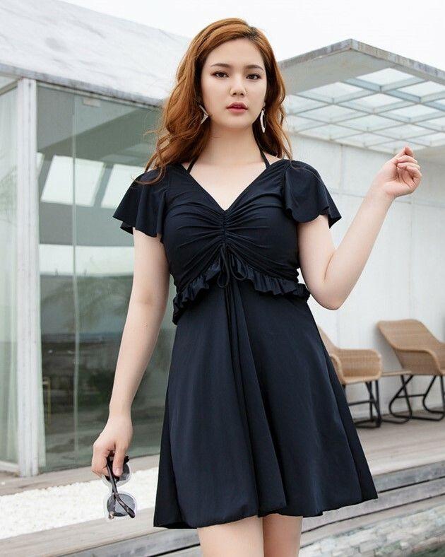 水着 レディース 体型カバー ワンピース 水着 ワンピース 大きいサイズ 体型カバー ブラック シンプル 大人かわいいの通販はau Pay マーケット Evergreen エバーグリーン