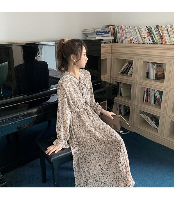 花柄 ロングワンピース 長袖 花柄 ワンピース レディース 膝丈 ワンピース カジュアル 長袖 大きいサイズ 春 夏 春ワンピ Aライン フレアの通販はau Pay マーケット Evergreen エバーグリーン