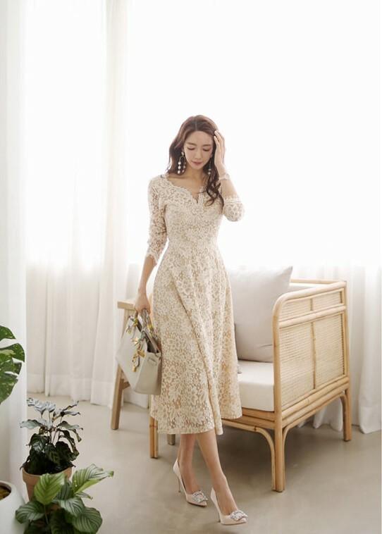 ロングワンピース ドレス レースワンピース 半袖 タイトワンピース レース ホワイト 清楚 上品 お呼ばれ パーティー ミディ丈 きれいめの通販はau Pay マーケット Evergreen エバーグリーン