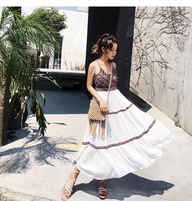 ボヘミアン ワンピース キャミワンピ リゾートワンピ ロングワンピース デート ビーチ リゾートの通販はau Pay マーケット Evergreen エバーグリーン