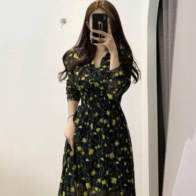 ワンピース きれいめ 大人 ロング丈 Vネック 花柄 ウエストマーク ハイウエスト 長袖 ブラック 黒 ピンク きれいめ 大人可愛い フレアの通販はau Pay マーケット Evergreen エバーグリーン