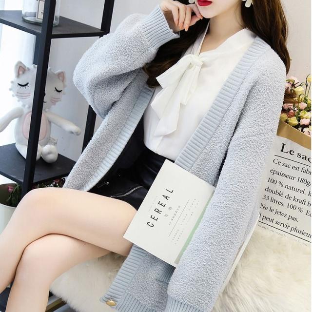 もこもこアウター レディース ジャケット フリースジャケット レディース ブルゾン ジャンパー ノーカラー ニット もこもこ ゆったり シの通販はau Wowma Evergreen エバーグリーン