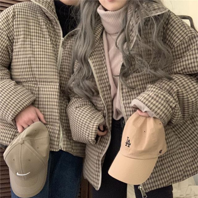 アウター ジャケット ダウン ダウンジャケット レディース ショートコート ショート丈 チェック 長袖 春 秋 冬 ベージュ ピンク カジュアの通販はau Pay マーケット Evergreen エバーグリーン