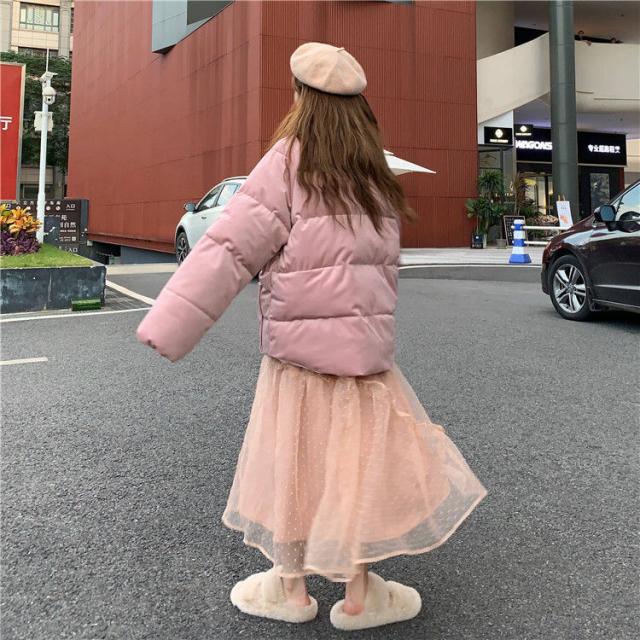 ブルゾン レディース 冬 ダウンジャケット レディース 冬 ダウン 秋冬 コーデュロイ ホワイト 白 ピンク リボン ボウタイ オーバーサイズの通販はau Pay マーケット Evergreen エバーグリーン