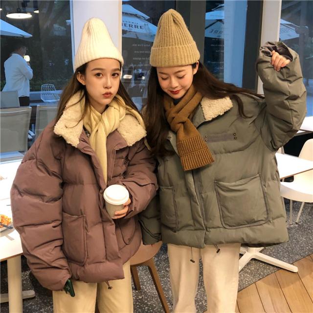 ブルゾン レディース 冬 ダウンジャケット レディース 冬 ボアカラー オーバーサイズ アースカラー ハイネック ゆったり カジュアル シンの通販はau Pay マーケット Evergreen エバーグリーン