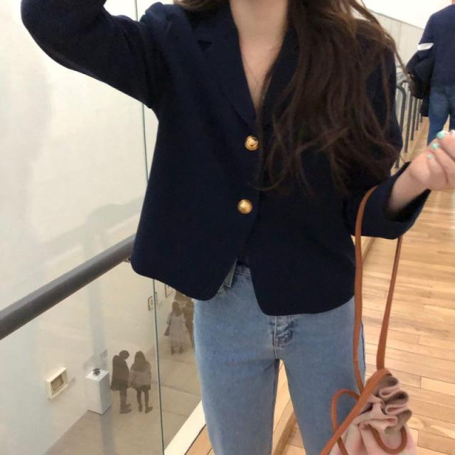 ジャケット レディース 春 テーラードジャケット レディース 春 ショート丈 シングル ネイビー シンプル 着まわし きれいめ カジュアル の通販はau Pay マーケット Evergreen エバーグリーン