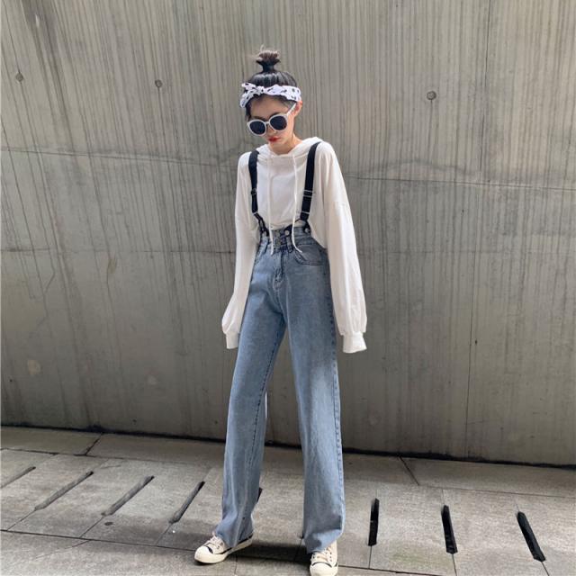 サスペンダー付き デニムパンツ ハイウエスト ストレート カジュアル こなれ感 着まわし お出かけの通販はau Pay マーケット Evergreen エバーグリーン