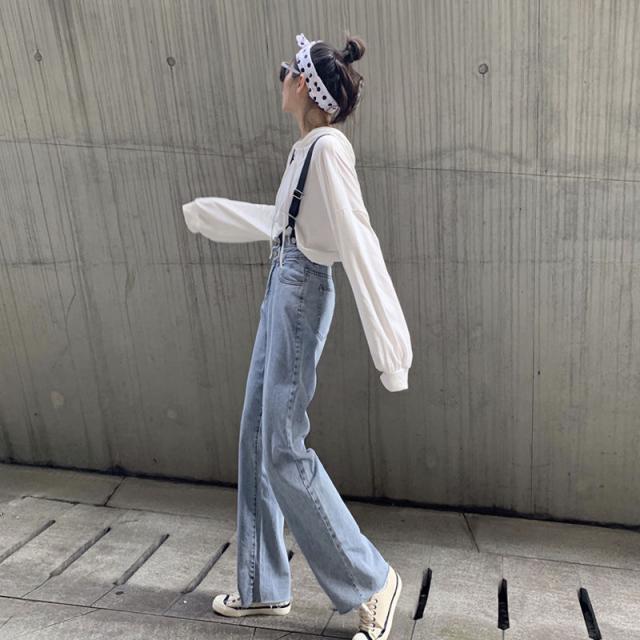 サスペンダー付き デニムパンツ ハイウエスト ストレート カジュアル こなれ感 着まわし お出かけの通販はau Pay マーケット Evergreen エバーグリーン