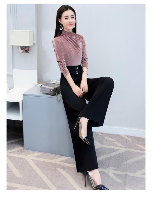 新規購入 セットアップ レディース タートルネック トップス 長袖 ワイドパンツ ハイウエスト きれいめ セットアップ ツーピース 新発売の Www Iacymperu Org