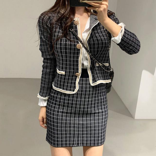 セットアップ レディース ジャケット ノーカラージャケット チェック ツイード ミニスカート ミニ丈 ショート丈 ブラック 黒 ホワイト 白の通販はau Pay マーケット Evergreen エバーグリーン