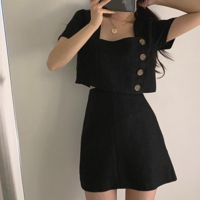 セットアップ レディース ミニ丈 ショート丈 ミニスカート 半袖 リネン 麻 ホワイト 白 ブラック 黒 きれいめ シンプル 大人の通販はau Pay マーケット Evergreen エバーグリーン