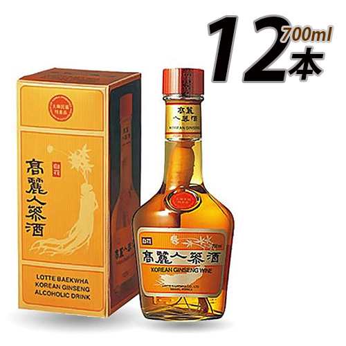 送料無料 Gift用 高麗人参酒700ml x 12本(１ケース)(02351x12)「10」