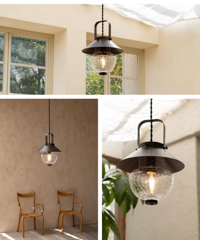 ペンダントライト 照明 おしゃれ モダン 1灯 ガラス アンバー スモーク