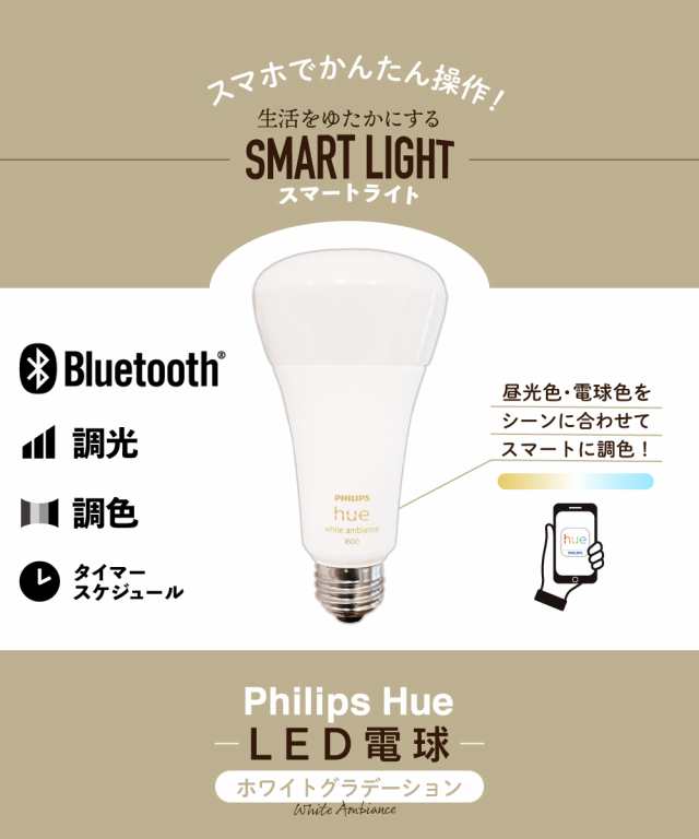 Philips hue  スマートLED電球＋人感(モーション)センサー