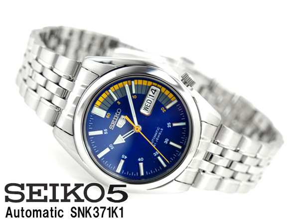 逆輸入SEIKO5】セイコー5 メンズ 自動巻き腕時計 ブルーダイアル ステンレスベルト SNK371K1の通販はau PAY マーケット -  1MORE（ワンモア）