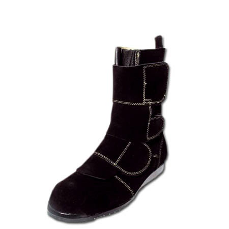 踏抜き防止 安全靴 ノサックス 半長靴 高所用 溶接 マジックテープ Nosacks 鍛冶鳶 KT207 セーフティブーツ 23.5〜28.0cm 黒 (w01598)