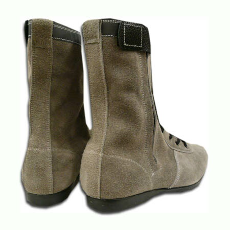 安全靴 安全半長靴 MUSASABI ムササビ N4040 高所用 耐滑 青木産業 L53シリーズ ファスナー付 25.0〜28.0cm スエード グレー (w02138)