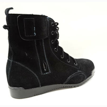 ノサックス 安全靴 半長靴 八分丈 高所用 みやじま鳶 編み上げ Nosacks N4500 セーフティブーツ 宮島鳶 鉄芯 25〜28.0cm 墨色 (w02835)