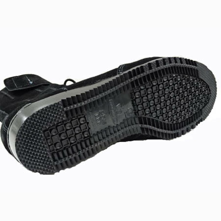 ノサックス 安全靴 半長靴 八分丈 高所用 みやじま鳶 編み上げ Nosacks N4500 セーフティブーツ 宮島鳶 鉄芯 25〜28.0cm 墨色 (w02835)