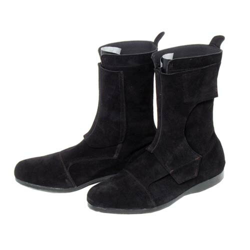 安全靴 半長靴 青木産業 技 黒騎士 ブラック バンド 鋼鉄先芯 24.5〜28.0cm スエード (w04501)