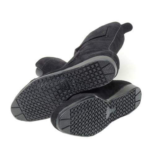 安全靴 半長靴 青木産業 技 黒騎士 ブラック バンド 鋼鉄先芯 24.5〜28.0cm スエード (w04501)