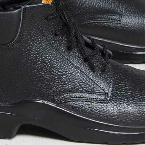 安全靴 半長靴 青木産業 静電 GT-200 樹脂先芯 23.5〜28.0cm 牛革 紐 ブラック (w04746)