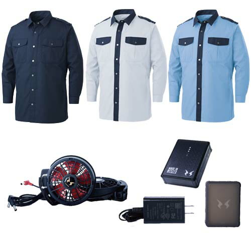 KU92040 空調服 R 綿 ヘリンボーン FAN2200B・RD9261・LIPRO2セット シルバー LL KU92040 空調服 R 綿 ヘリンボーン FAN2200G・RD9261・LISUPER1セット