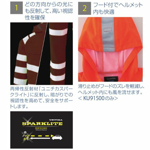 空調ウェア 服単体 高視認性安全ブルゾン KF91500 M〜5L サンエス 空調風神服 アタックベース (w04944)の通販は