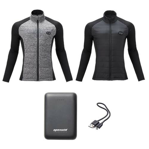 ヒートウェア Ｗスイッチヒートインサレーションジャケットとバッテリーのセット アタックベース 41101+400665 S M L LL 3L 5L (w05105)