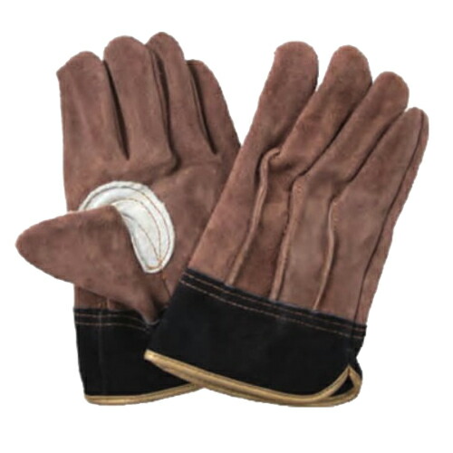 革手袋 革手工房 指先の極 オイルブラウン牛本革 KS452 10双組 背縫い フリー(w06221)