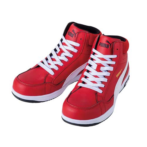 安全靴 プーマ PUMA HERITAGE AIRTWIST 2.0 MID PU MODEL 紐 63.209.0 25.0〜28.0cm レッド 樹脂先芯 (w06007)