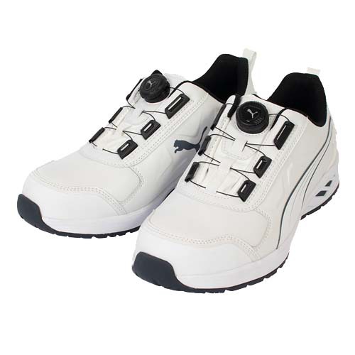 安全靴 プーマ PUMA RIDER 2.0 ホワイト DISK LOW 64.248.0 25.0〜28.0cm ファイバー先芯 ダイヤル (w06447)の通販は